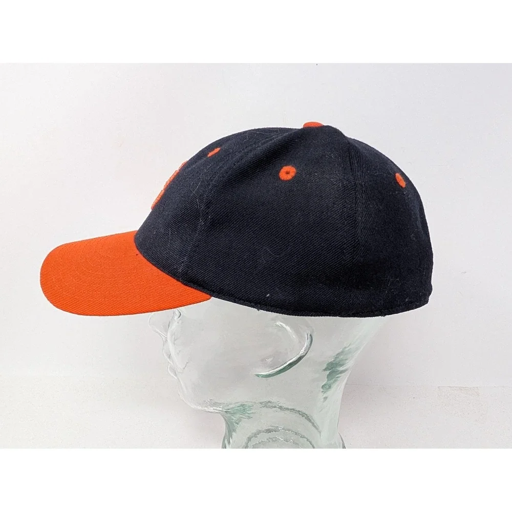 VINTAGE Clemson Tigers Hat Cap Fitted Mens 7 3/8 Blue NCAA Football 90s